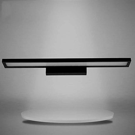 Sleek Modern Black Rectangular LED Vanity Light Image - 2