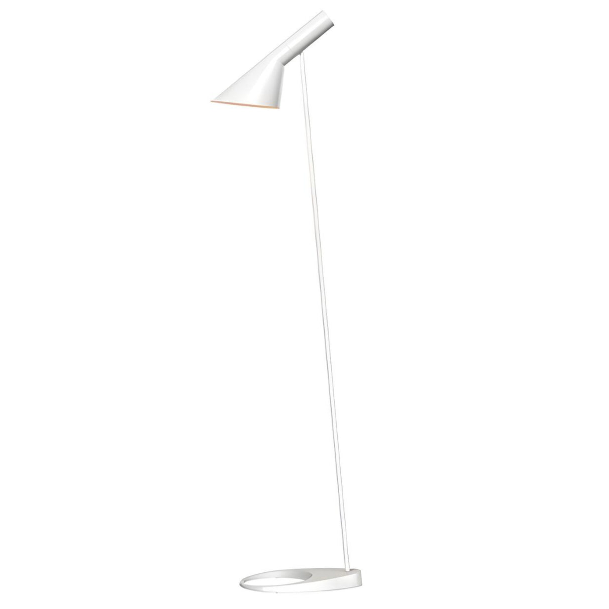 Sleek Modern Cone White Metal LED Floor Light Image - 3