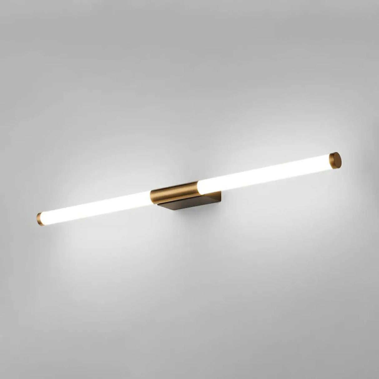 Sleek Modern Gold Linear LED Vanity Wall Light Image - 2