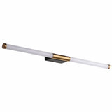 Sleek Modern Gold Linear LED Vanity Wall Light Image - 6