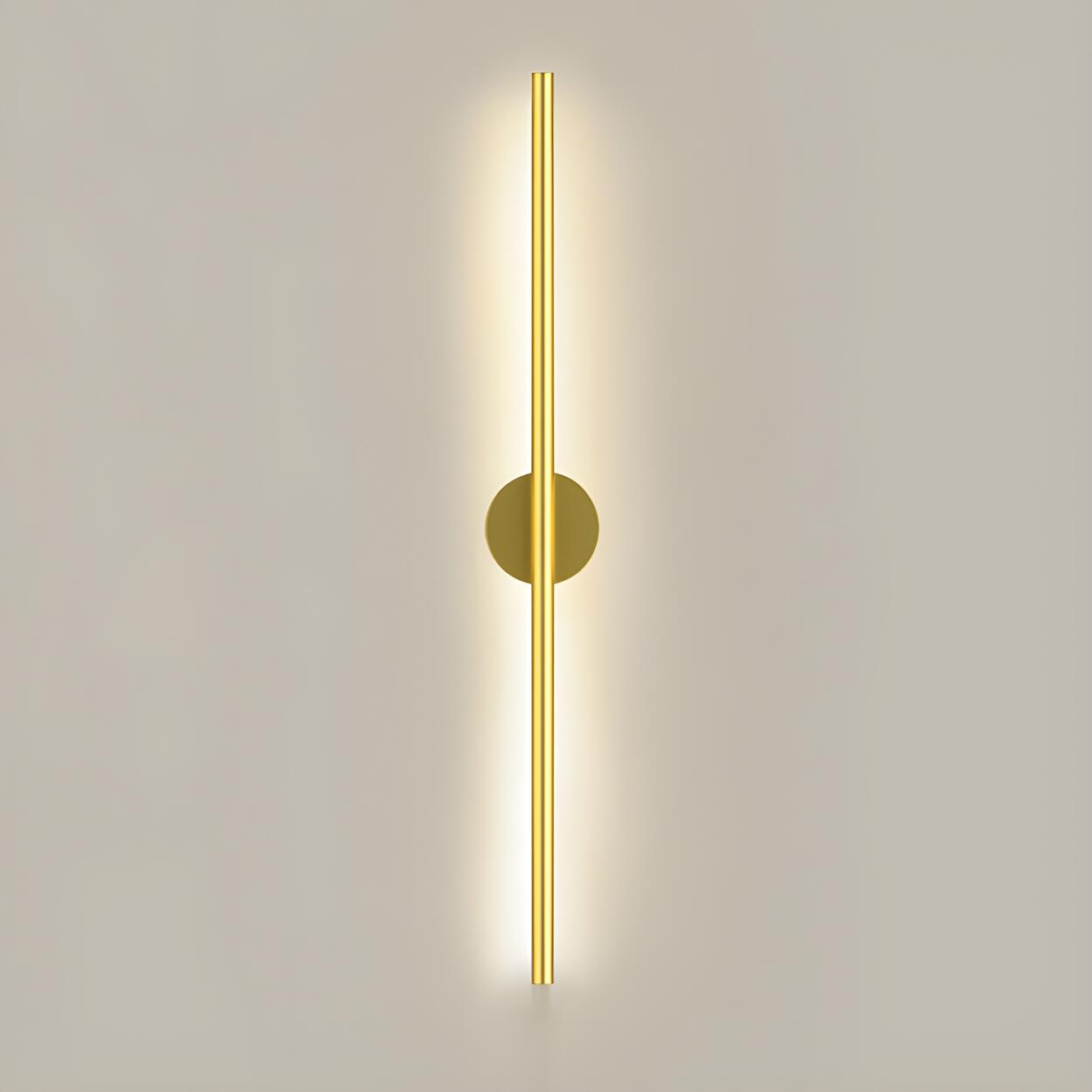 Sleek Modern Long Gold LED Wall Sconce Lights Image - 2