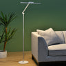 Sleek Modern Sliver Linear Adjustable LED Floor Lamp Image - 1