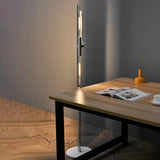 Sleek Modern Sliver Linear Adjustable LED Floor Lamp Image - 7