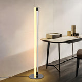 Sleek Modern Sliver Vertical LED Metal Floor Lamp Image - 11