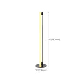 Sleek Modern Sliver Vertical LED Metal Floor Lamp #size