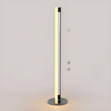 Sleek Modern Sliver Vertical LED Metal Floor Lamp Image - 2