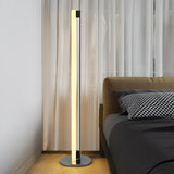 Sleek Modern Sliver Vertical LED Metal Floor Lamp Image - 4