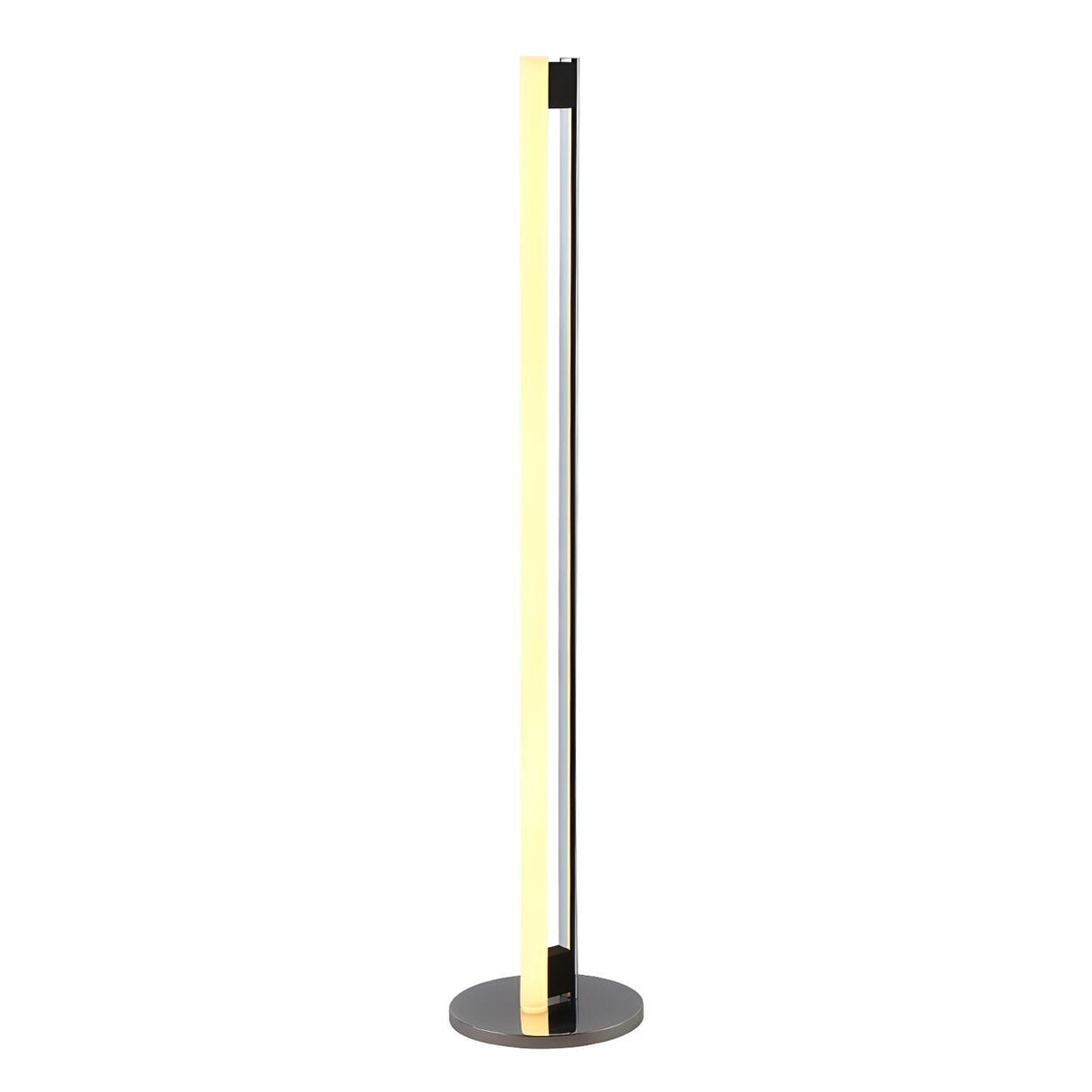 Sleek Modern Sliver Vertical LED Metal Floor Lamp Image - 6