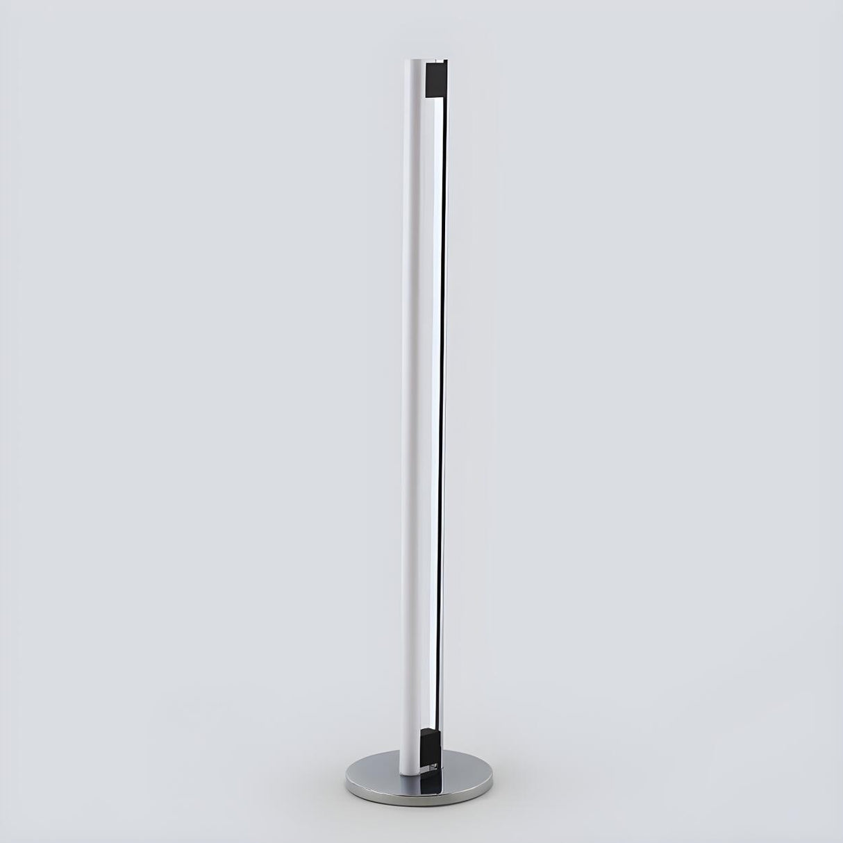 Sleek Modern Sliver Vertical LED Metal Floor Lamp Image - 7