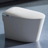 Sleek One-Piece Oval Ceramic Compact Floor Mounted Toilet Image - 1