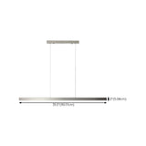 Sleek Rectangular LED Kitchen Island Ceiling Light #size