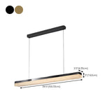 Sleek Rectangular LED Kitchen Island Ceiling Light Image - 19