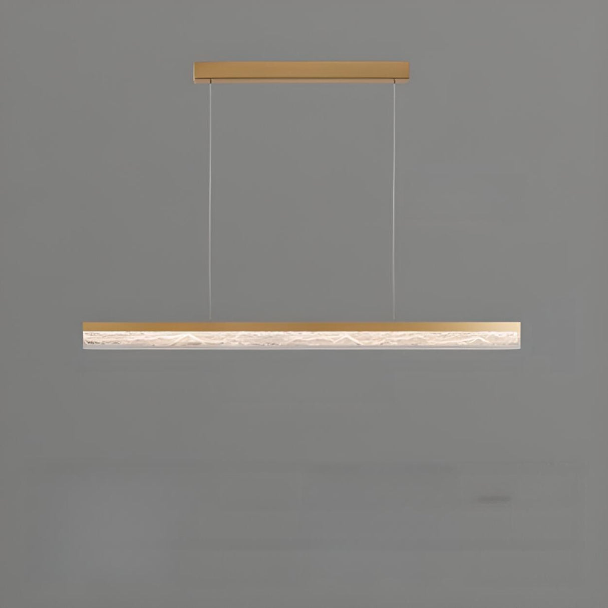 Sleek Rectangular LED Kitchen Island Ceiling Light Image - 3