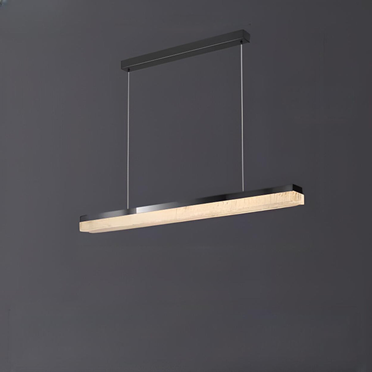 Sleek Rectangular LED Kitchen Island Ceiling Light Image - 5