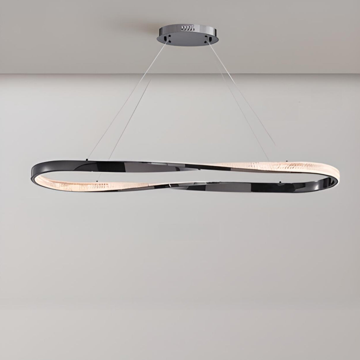 Sleek Rectangular LED Kitchen Island Ceiling Light Image - 7