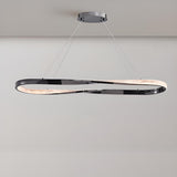 Sleek Rectangular LED Kitchen Island Ceiling Light Image - 7