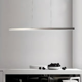 Sleek Rectangular LED Kitchen Island Ceiling Light Image - 8