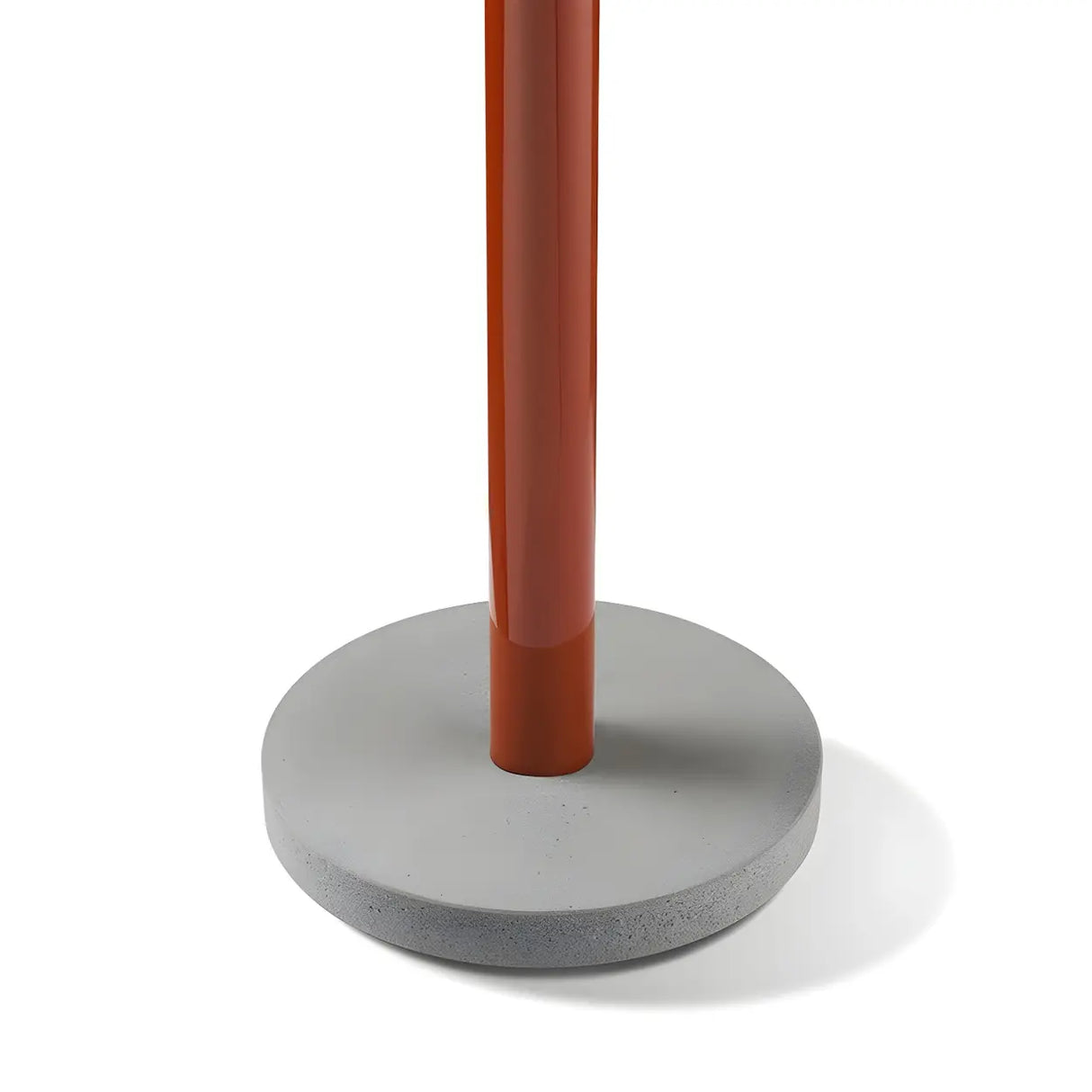 Sleek Red Linear Minimalist Bowl LED Floor Lamp Image - 10