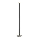 Sleek Red Linear Minimalist Bowl LED Floor Lamp Image - 2