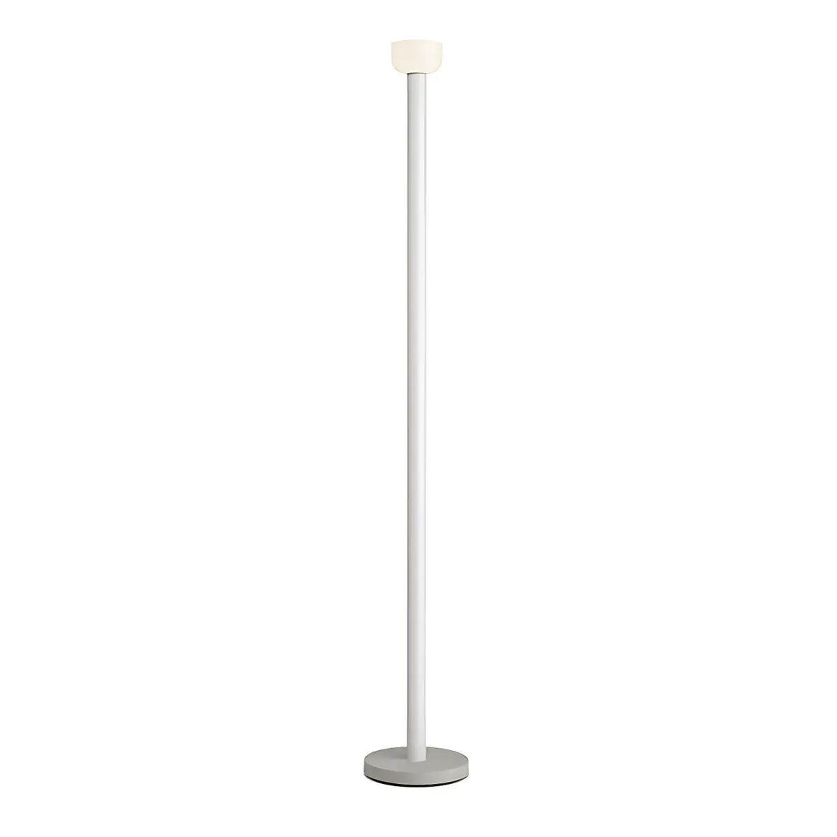 Sleek Red Linear Minimalist Bowl LED Floor Lamp Image - 3