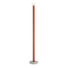 Sleek Red Linear Minimalist Bowl LED Floor Lamp Image - 8