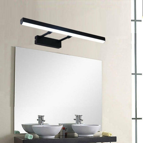 Sleek Retractable Arm Metal Linear LED Vanity Light Image - 1