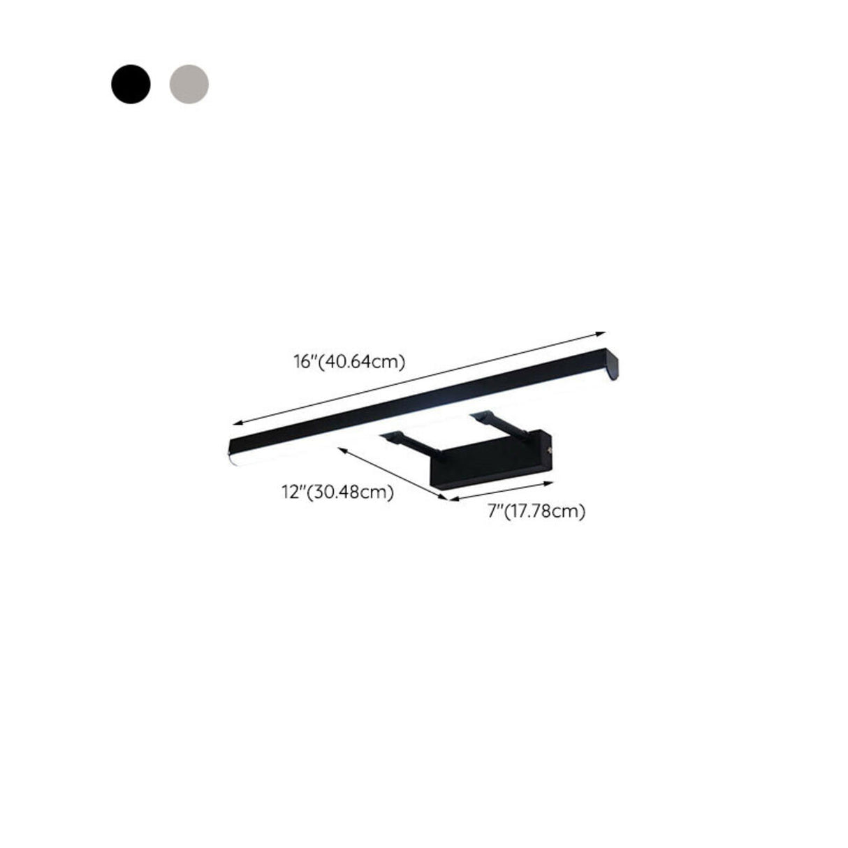 Sleek Retractable Arm Metal Linear LED Vanity Light 