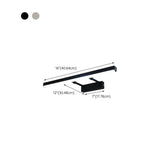 Sleek Retractable Arm Metal Linear LED Vanity Light #size