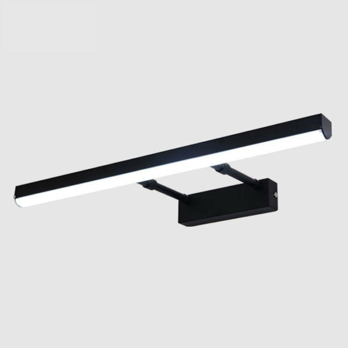 Sleek Retractable Arm Metal Linear LED Vanity Light Image - 6