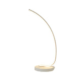 Sleek Simple Curved LED Metal Modern Bedroom Table Lamp Image - 6