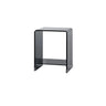 Sleek Square Glass Clear Rectangular Shelf Side Table Image - 9