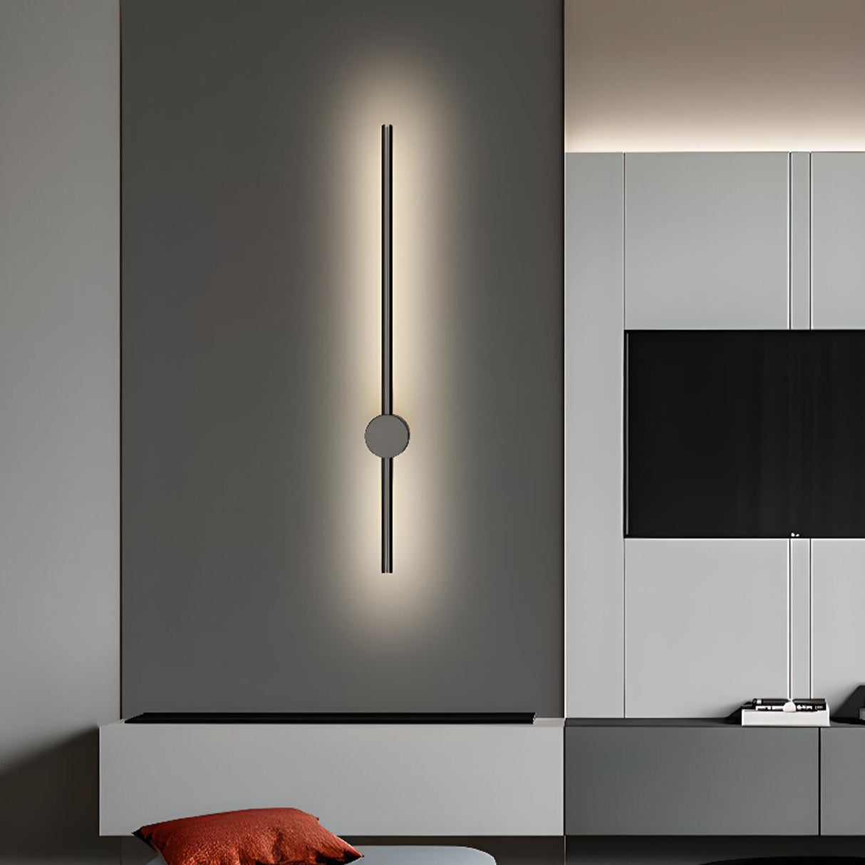 Sleek Vertical Linear Wall Light Fixtures Image - 3