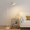 Sleek White Dome and Arc Living Room Floor Lamp Image - 4