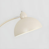 Sleek White Dome and Arc Living Room Floor Lamp Image - 7