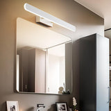 Sleek White Geometric Bathroom LED Vanity Light Image - 1