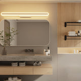 Sleek White Geometric Bathroom LED Vanity Light Image - 2