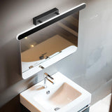 Sleek White Geometric Bathroom LED Vanity Light Image - 4