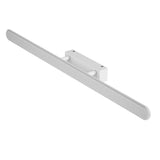 Sleek White Geometric Bathroom LED Vanity Light Image - 5