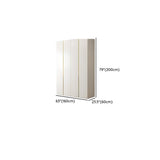 Sleek White Manufactured Wood Hinged Soft Close Armoire Image - 20