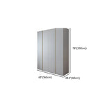 Sleek White Manufactured Wood Hinged Soft Close Armoire Image - 26