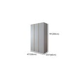 Sleek White Manufactured Wood Hinged Soft Close Armoire Image - 28