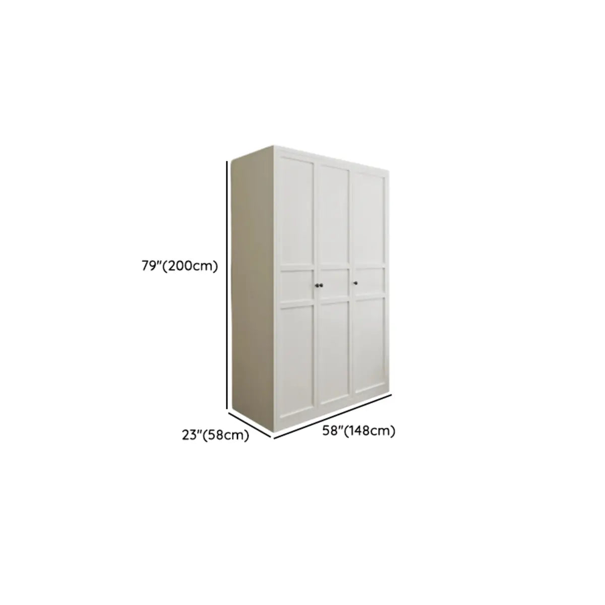 Sleek White Metal Wardrobe with Adjustable Shelves Image - 17