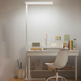 Sleek White Modern Rectangular Metal Floor Lamp Image - 3