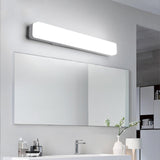 Sleek White Rectangular Bathroom Vanity Wall Light Image - 1