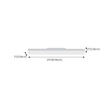 Sleek White Rectangular Bathroom Vanity Wall Light Image - 13