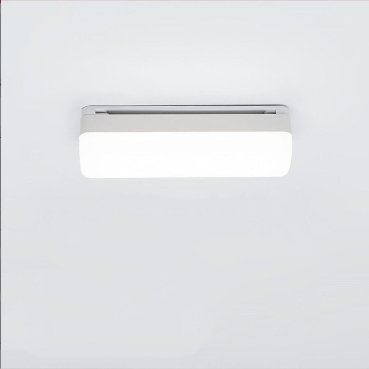 Sleek White Rectangular Bathroom Vanity Wall Light Image - 2