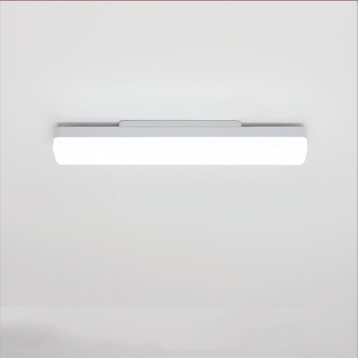 Sleek White Rectangular Bathroom Vanity Wall Light Image - 3