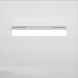 Sleek White Rectangular Bathroom Vanity Wall Light Image - 3