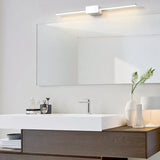 Sleek White Rectangular LED Bathroom Vanity Lights Image - 3