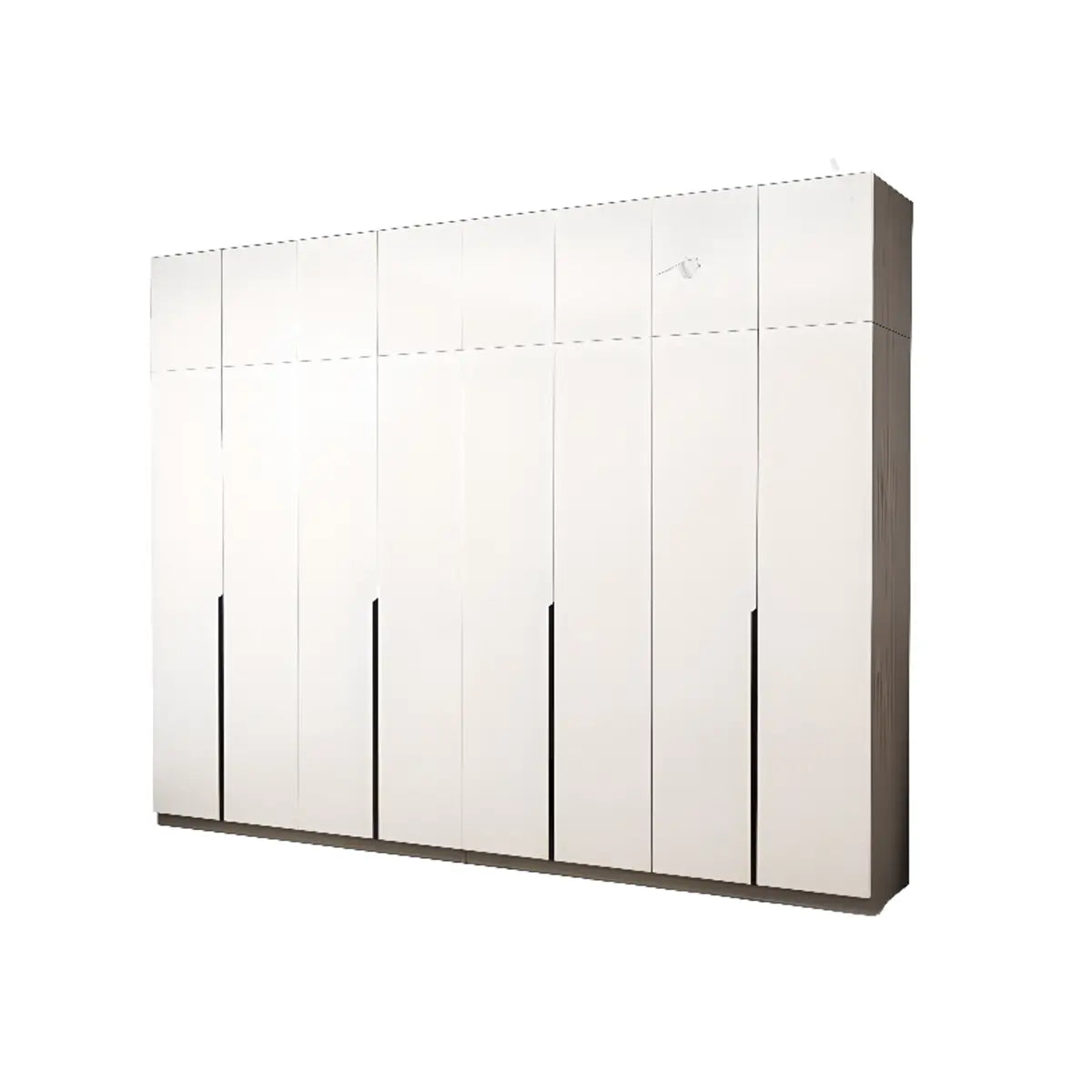 Sleek White Timber Tall Wardrobe with Shelves and Drawers Image - 20